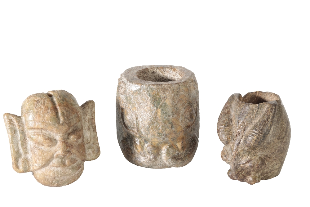 ARCHAISTIC CARVED JADE CYLINDER