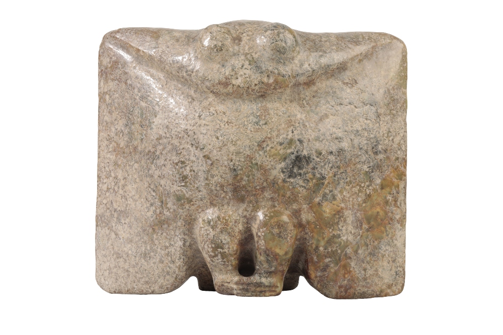 CHINESE CARVED JADE MYTHICAL BEAST AMULET, NEOLITHIC STYLE - Image 2 of 2