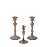 PAIR OF VICTORIAN SILVER CANDLESTICKS, LONDON 1897
