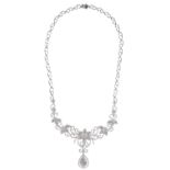 A DIAMOND FOLIATE NECKLACE