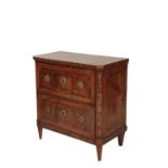 DUTCH WALNUT AND PARQUETRY SIDE CABINET