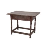 WILLIAM & MARY OAK SIDE TABLE