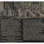 BRASS RUBBING FROM THE MEMORIAL TO THOMAS COLE