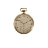 9CT GOLD GENTLEMAN'S OPEN-FACED POCKET WATCH