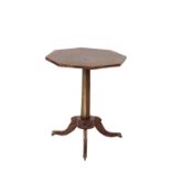 GEORGE IV OR WILLIAM IV ROSEWOOD AND BRASS STRUNG OCCASIONAL TABLE