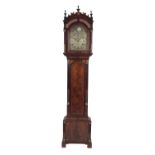 GEORGE III MAHOGANY, MARQUETRY AND GILT BRONZE MOUNTED LONG CASE CLOCK
