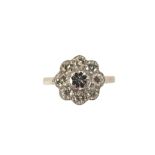 A DIAMOND CLUSTER RING