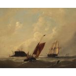 FREDERICK CALVERT (1785-1845) Shipping in a light swell just off the coast