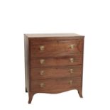 GEORGE III MAHOGANY SECRETAIRE CHEST OF DRAWERS