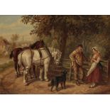 EDWARD BENJAMIN HERBETE (1857-1893) A pair of rural scenes