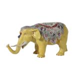 FRENCH SAMSON PORCELAIN FIGURE OF AN ELEPHANT, LATE 19TH / EARLY 20TH CENTURY