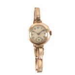 9CT GOLD LADIES BRACELET WATCH