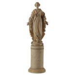 DIEPPE SCULPTED IVORY MODEL OF SAINT MARGARET