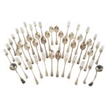 AN EXTENSIVE CANTEEN OF OLD ENGLISH THREAD PATTERN FLATWARE