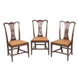 COMPOSED SET OF EIGHT MAHOGANY DINING CHAIRS