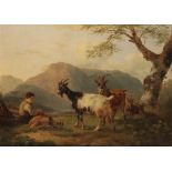 RAMSEY RICHARD REINAGLE (1775-1862) A goatherd and his goats at rest