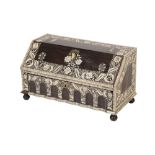 ANGLO-INDIAN ROSEWOOD AND IVORY MARQUETRY TABLE BUREAU