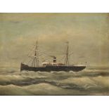 MONOGRAMMIST S.C.B. A 'Pierhead' type painting of the steamship 'Penelope'