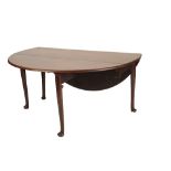 GEORGE II MAHOGANY DROP LEAF DINING TABLE