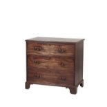 GEORGE III MAHOGANY CHEST OF DRAWERS