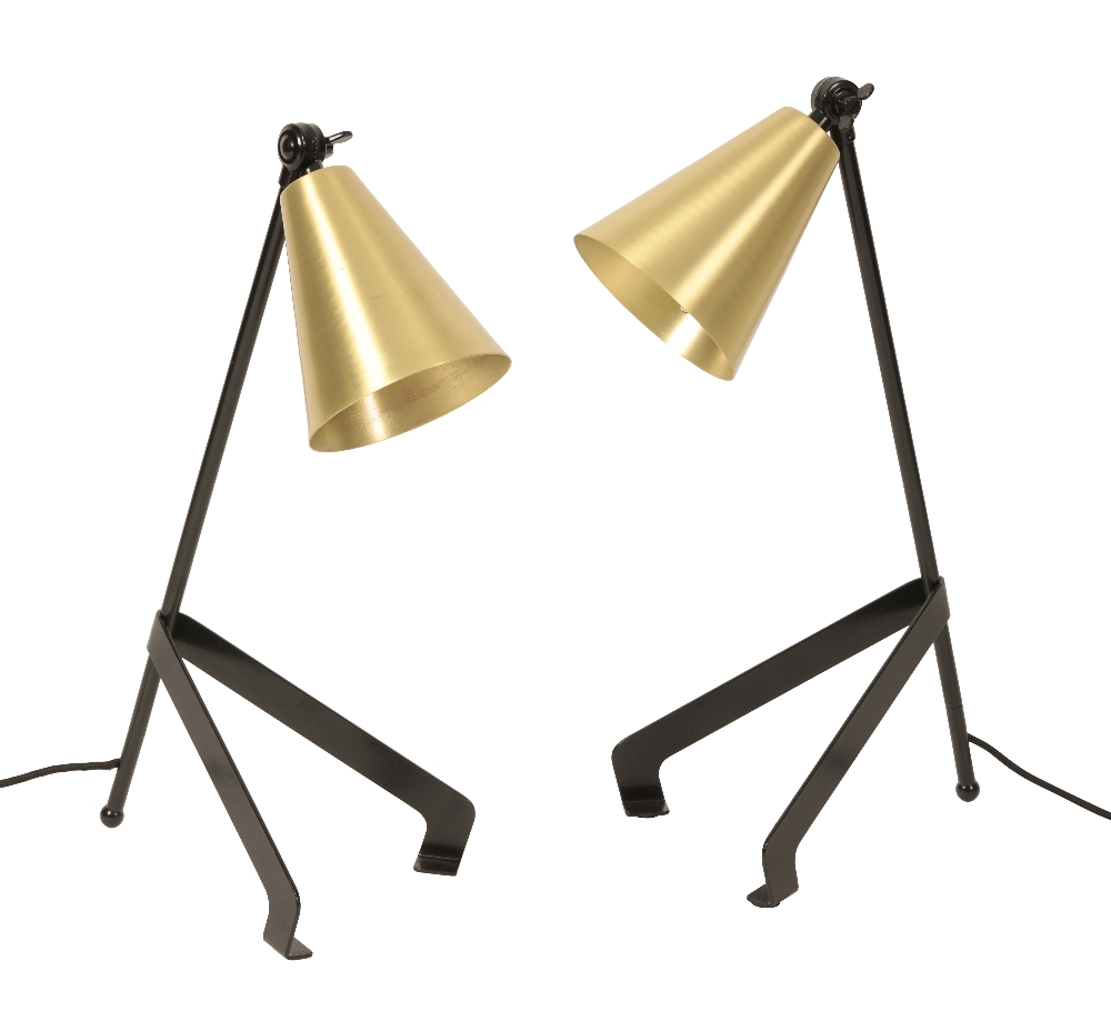 A PAIR OF ADJUSTABLE READING LAMPS