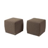 PAIR OF ARKETIPO FIRENZE UPHOLSTERED STOOLS