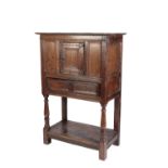 JACOBEAN OAK CUPBOARD ON STAND