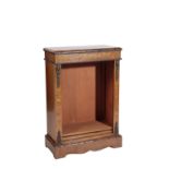 VICTORIAN WALNUT AND MARQUETRY OPEN BOOKCASE