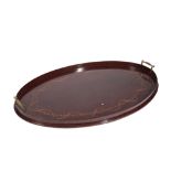 GEORGE III STYLE MAHOGANY OVAL TRAY