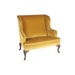 GEORGE II STYLE UPHOLSTERED LOVE SEAT