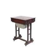 WILLIAM IV MAHOGANY SEWING TABLE