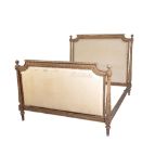 LOUIS XVI STYLE GILTWOOD AND COMPOSITION BED