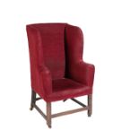 MAHOGANY WING BACK ARM CHAIR IN GEORGE I STYLE