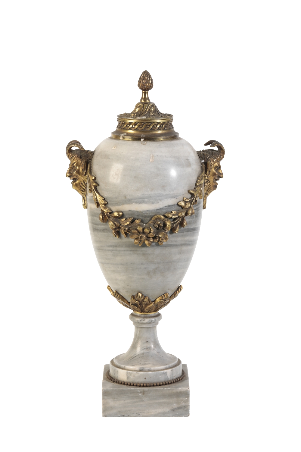 NEOCLASSICAL STYLE MARBLE URN AND COVER