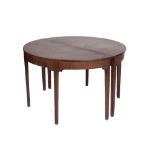 GEORGE III MAHOGANY D END DINING TABLE