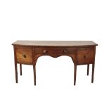 GEORGE III MAHOGANY BOWFRONT SIDEBOARD