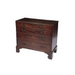 GEORGE II/GEORGE III MAHOGANY CHEST OF DRAWERS