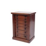 MAHOGANY MINIATURE WELLINGTON CHEST