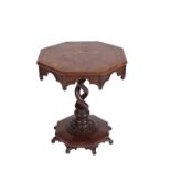 VICTORIAN OAK OCTAGONAL OCCASIONAL TABLE