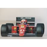 ALLOY FERRARI SIGN SIGNED BY NIGEL MANSELL