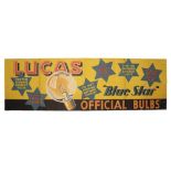 LUCAS 'BLUE STAR' BULBS OFFICIAL STOCKIST - original poster c1930s