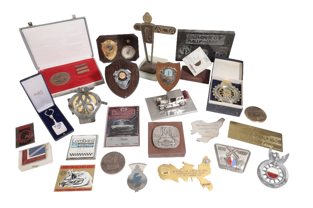 COLLECTION OF RACE AND CLUB MOTORING BADGES