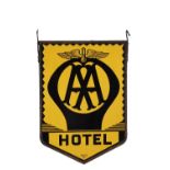AA DOUBLE SIDED ORIGINAL HOTEL SIGN