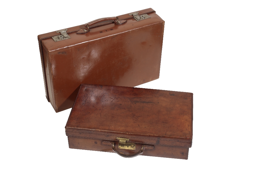 LEATHER SUITCASE BY FINNICANS LTD