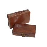 LEATHER SUITCASE BY FINNICANS LTD