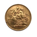 AN EDWARD VII 1909 GOLD SOVEREIGN