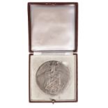 CASED 1937 NSDAP GOTTINGEN 15-YEAR ANNIVERSARY TABLE MEDAL.