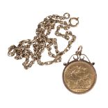 A 1926 GEORGE V GOLD SOVEREIGN PENDANT