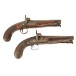 A PAIR OF PERCUSSION POCKET PISTOLS