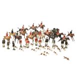 BRITAINS PAINTED LEAD TOY HUNTING FIGURES